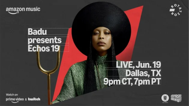 Amazon Music to livestream exclusive Erykah Badu performance on Juneteenth