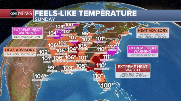 More than 130 million people brace for sweltering conditions across most of the US