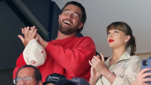 Travis Kelce says he and Taylor Swift are ‘just two people that are in love’