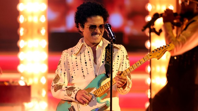 Watch Bruno Mars rock out with members of Pearl Jam, Guns N’ Roses, Red Hot Chili Peppers