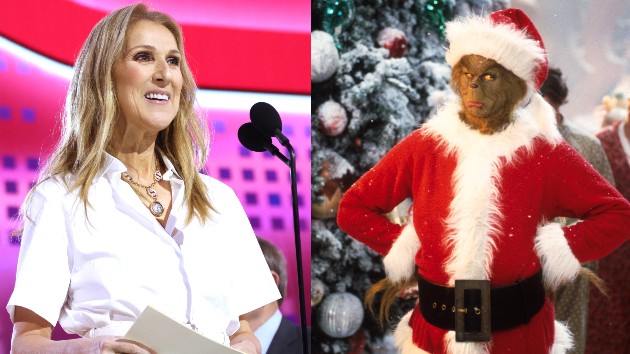 Watch Celine Dion act out a scene from Jim Carrey’s ‘How The Grinch Stole Christmas’ in full Grinch costume