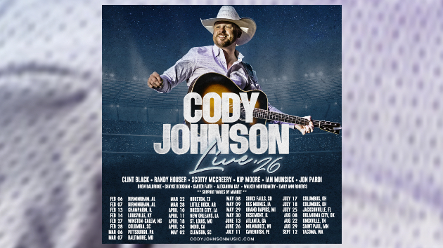 Cody Johnson extends Live 26 Tour to the UK and Ireland