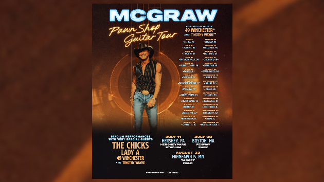 Tim McGraw’s Pawn Shop Guitar Tour will play North America in 2026