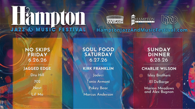 Jagged Edge, Dru Hill, Kirk Franklin, Jodeci to perform at 56th annual Hampton Jazz & Music Festival