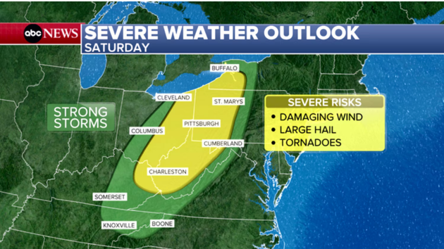 Severe weather threat, flooding continue as life-threatening storms pass through the East