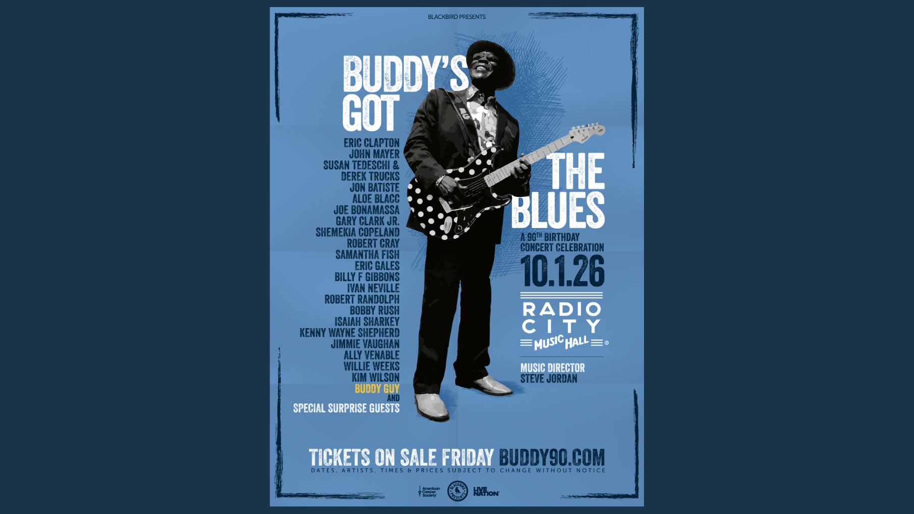 Eric Clapton, Billy F Gibbons and more set for Buddy Guy’s 90th birthday celebration