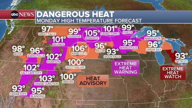 100 million Americans expected to be under dangerous heat this week